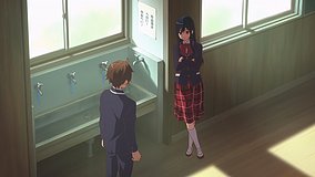 love chunibyo other delusions heart throb former kamikake elementary school corridor washbasin