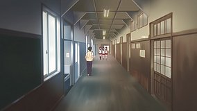 love chunibyo other delusions heart throb old kamakura elementary school hallway