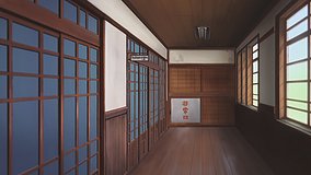 love chunibyo other delusions heart throb old kamakura elementary second floor hallway