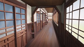 love chunibyo other delusions old kamakura elementary hallway