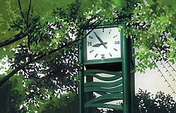 the melancholy of haruhi suzumiya nishinomiya kitaguchi station clock tower