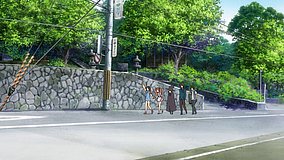 the melancholy of haruhi suzumiya shrine stone wall