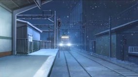 k on season 2 shgakuin station platform 2 for demachiyanagi train station platform