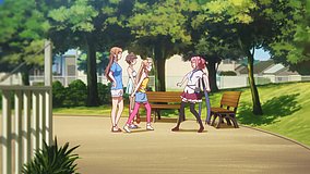 love chunibyo other delusions heart throb ichiriyama park bench