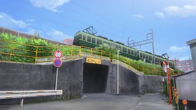 love chunibyo other delusions heart throb keihan ishiyama sakamoto line railway bridge