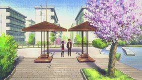 love chunibyo other delusions heart throb tangqiao park bench