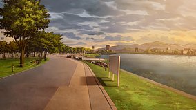 love chunibyo other delusions tky park riverside promenade