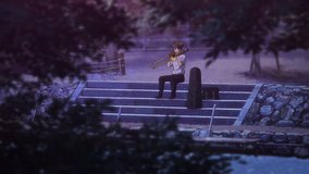 sound euphonium kumiko bench telephoto