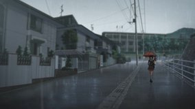 sound euphonium kumiko school gate rain
