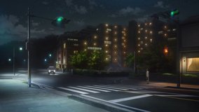 sound euphonium kyoto prefectural uji park intersection at night