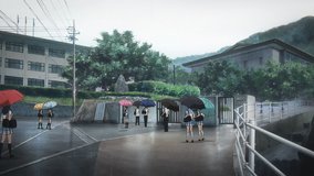sound euphonium toudaiko main gate morning rain