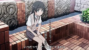 a certain scientific railgun being a photo shoot model under the hot sun isnt easy is it shinjuku center building water plaza