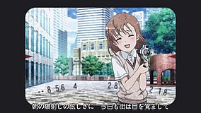a certain scientific railgun being a photo shoot model under the hot sun isnt easy is it shinjuku sumitomo triangle square