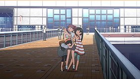 a certain scientific railgun tachikawa station south exit footbridge