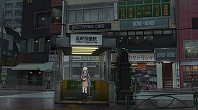 bang dream 2nd season sangen jaya station setagaya dori entrance station entrance