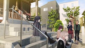 girls band cry shinmei shrine main hall stairs steps