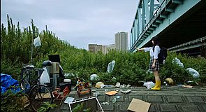 gridman universe tsukuba express railway bridge