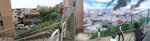ssss gridman ome kaido stairs
