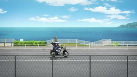 super cub yuigahama beach monument